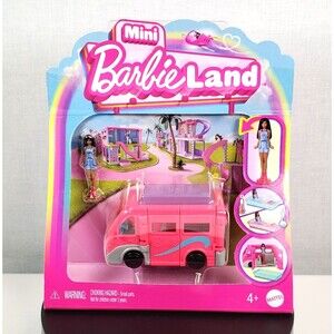 Barbie Mini BarbieLand 1.5" Inch Color Changing Doll & Dream Camper & Pool NEW